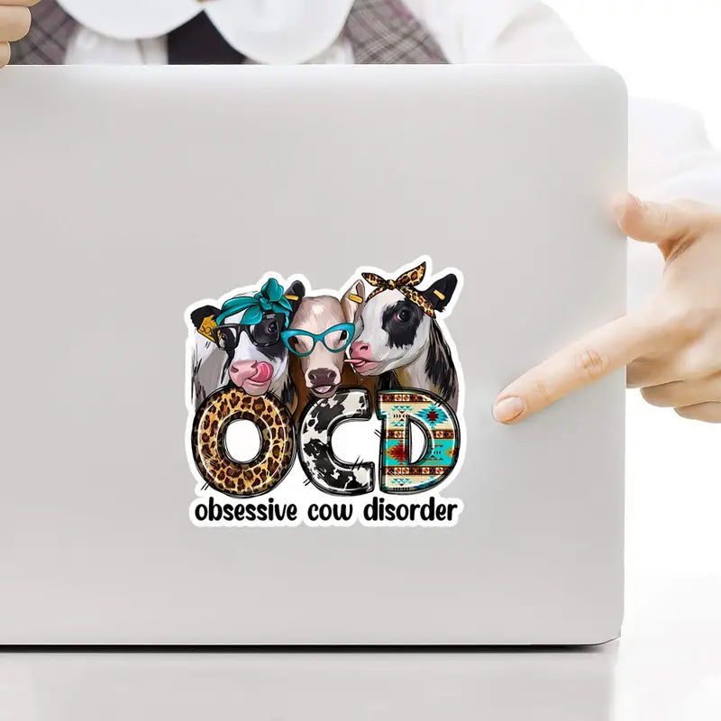 OCD Decal - "Obsessive Cow Disorder"