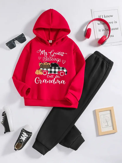 Kids "My Greastest Blessings Call Me Grandma" Sweatshirt/Pants Set