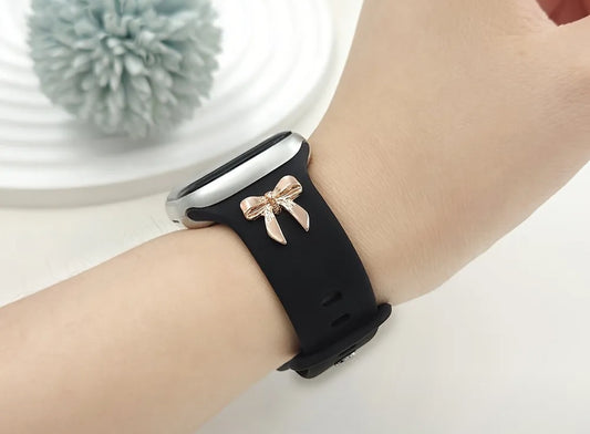 Black Apple Watch Band with Bows