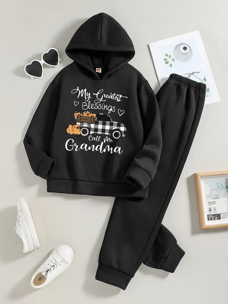 Kids "My Greastest Blessings Call Me Grandma" Sweatshirt/Pants Set