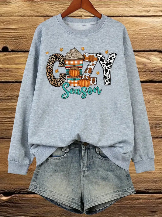 Plus Size Womens "Cozy Season" Sweatshirt