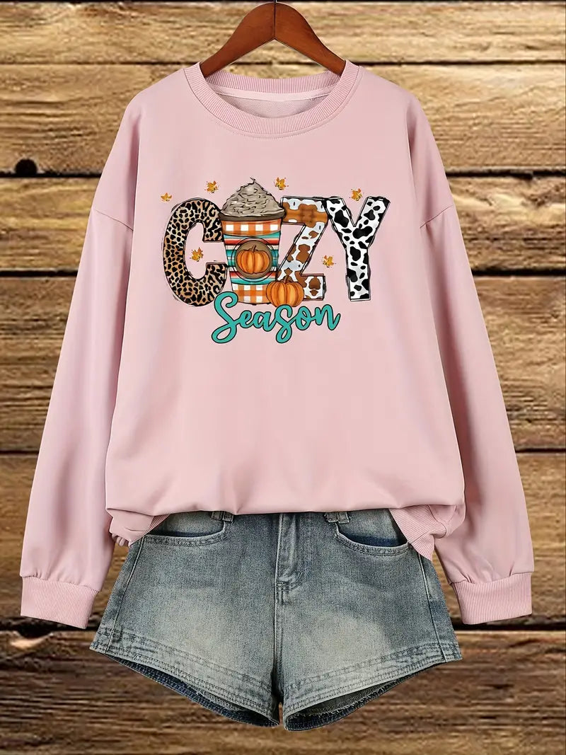 Plus Size Womens "Cozy Season" Sweatshirt