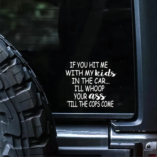 "If you hit me..." Decal/Sticker