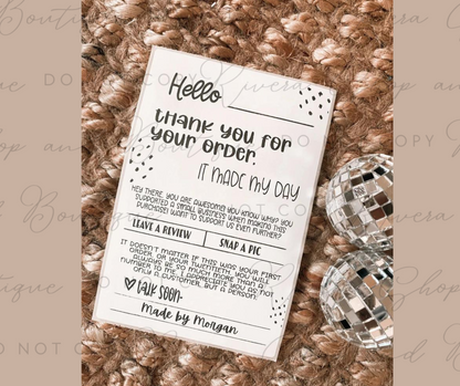 Business Customer Thank You - CUSTOM - Thermal Label - 4x6