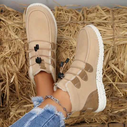 Lace up Fuzzy Shoes