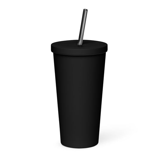 Insulated tumbler with a straw - PR