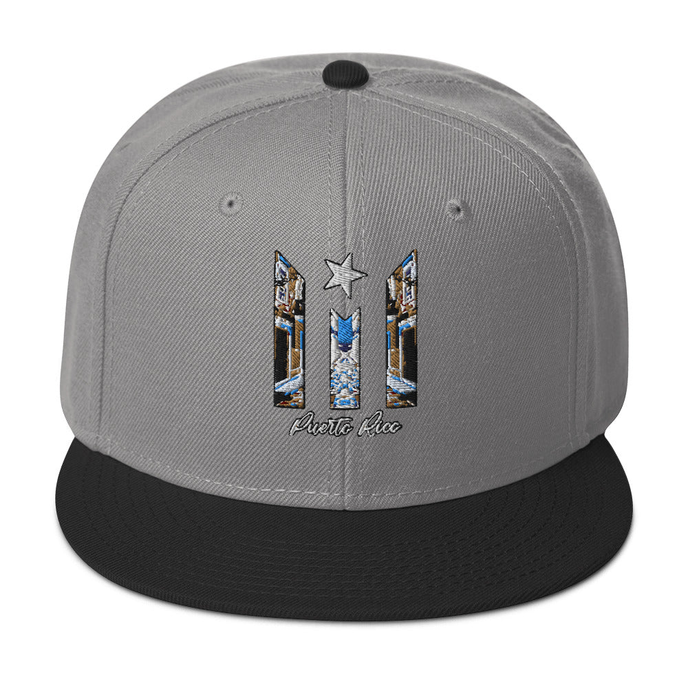 Snapback Hat - Embroidered - Puerto Rico