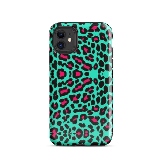 Tough Case for iPhone® - TEAL CHEETAH