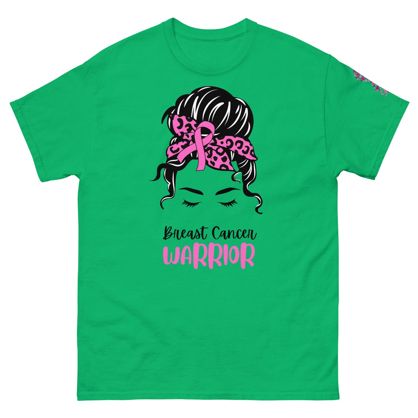 Unisex classic tee - Breast Cancer Warrior with Sleeve Design