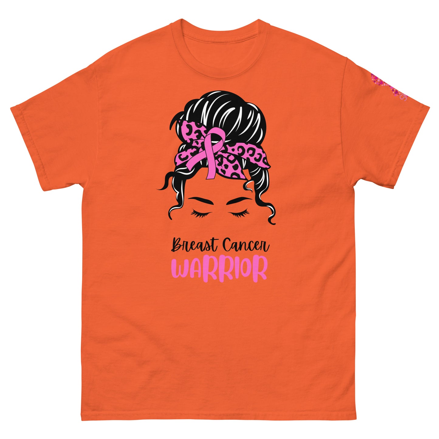 Unisex classic tee - Breast Cancer Warrior with Sleeve Design