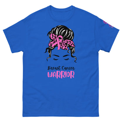 Unisex classic tee - Breast Cancer Warrior with Sleeve Design