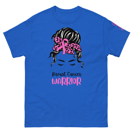 Unisex classic tee - Breast Cancer Warrior with Sleeve Design