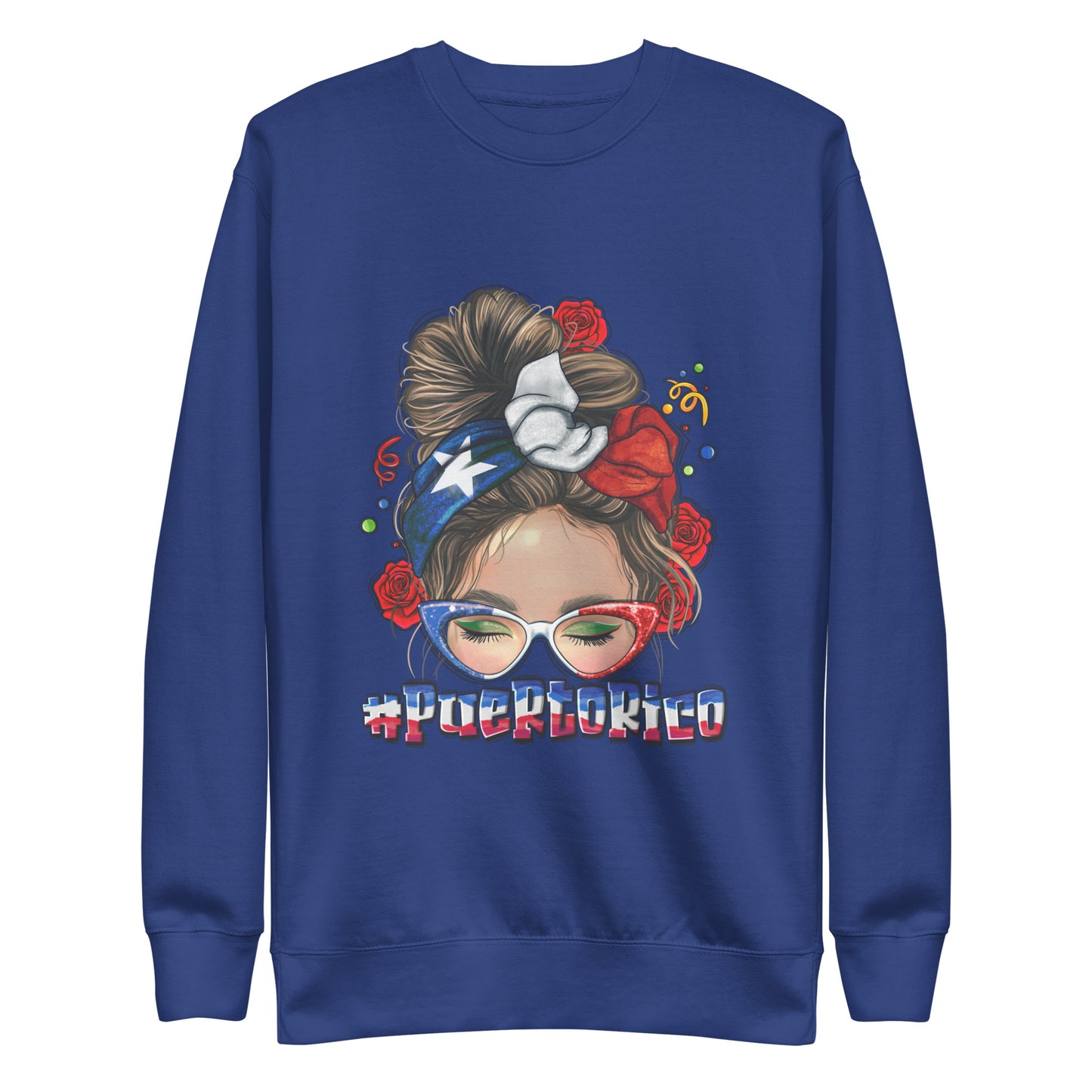 Unisex Premium Sweatshirt - #Puerto Rico Messy Bun