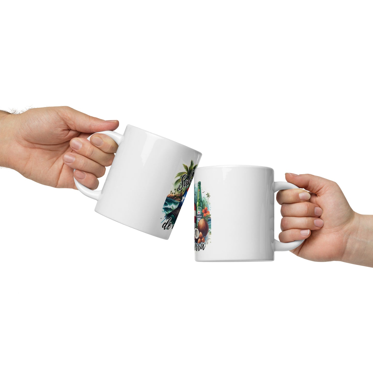 White glossy mug - Sabor De Mi Tierra