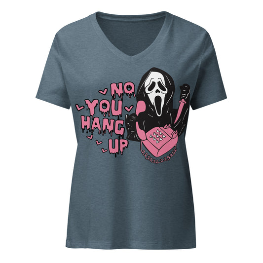 Women’s relaxed v-neck t-shirt - Boo You Hang Up