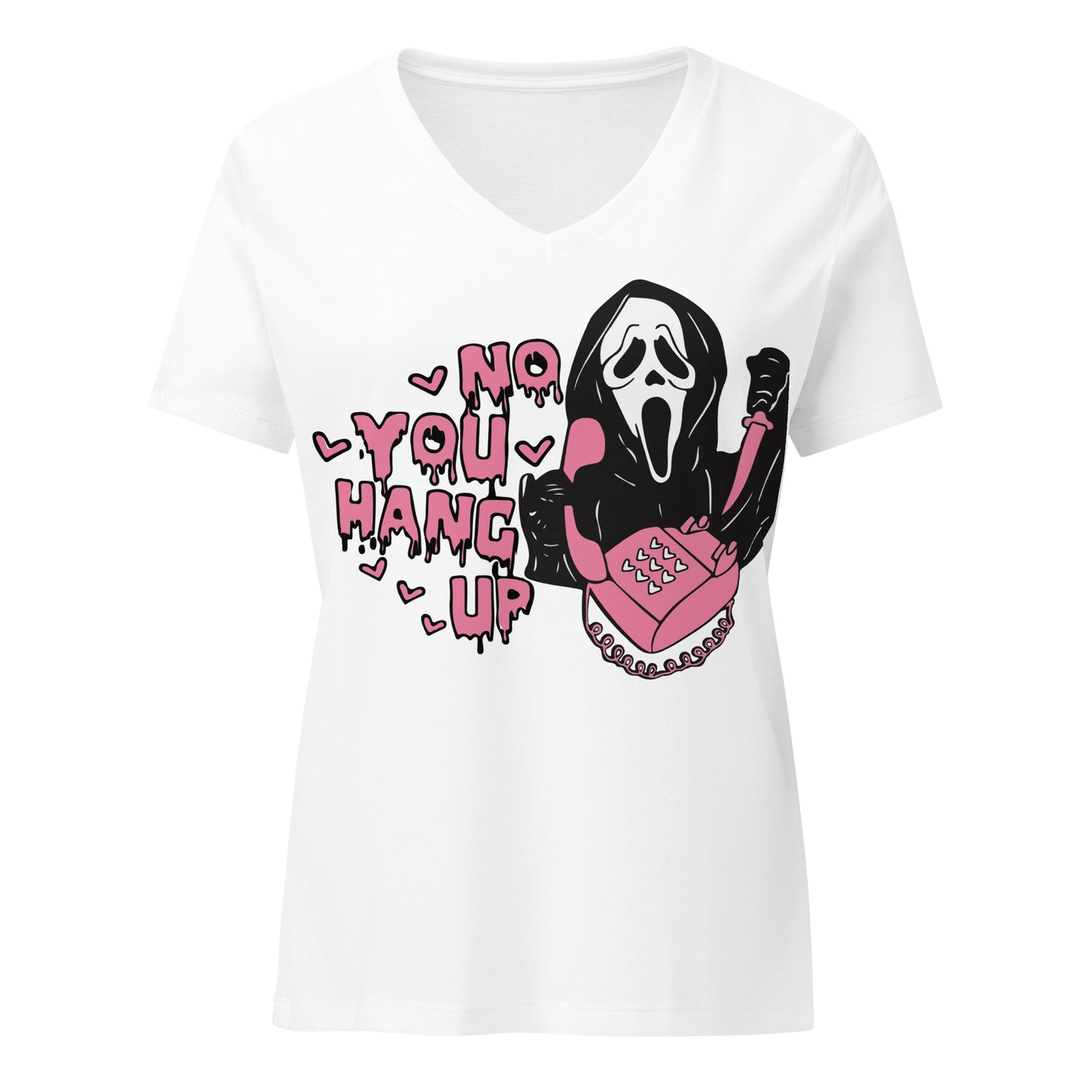 Women’s relaxed v-neck t-shirt - Boo You Hang Up